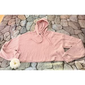 COZY WAFFLE BABY PINK TOP